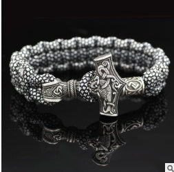 Vintage Thor's Hammer Braided Bracelet